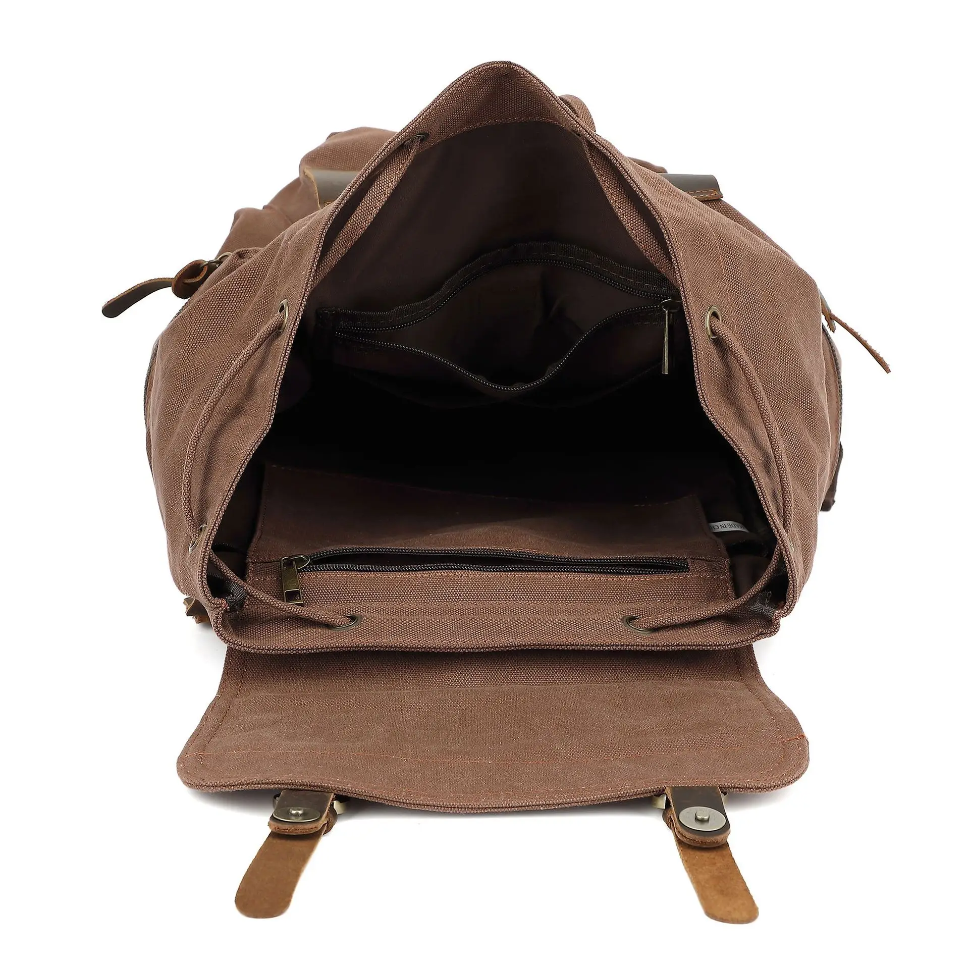 Vintage Canvas Backpacks For Men Large Capacity Laptop Backpacks Durable Canvas Briefcase Rucksack for Business Travel Office