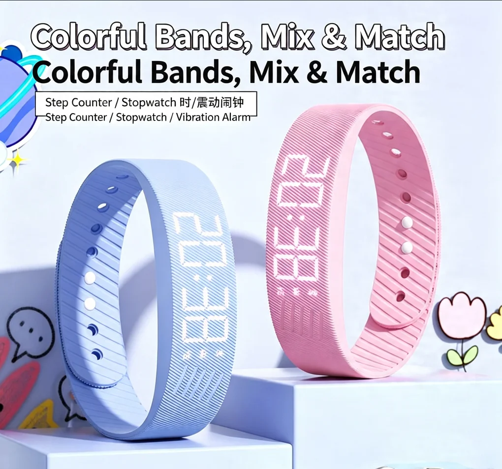 New Smart Watch for Men and Women, Pedometer, Fitness Bracelet, Multi-Sport Mode, Fashionable Electronic Bracelet