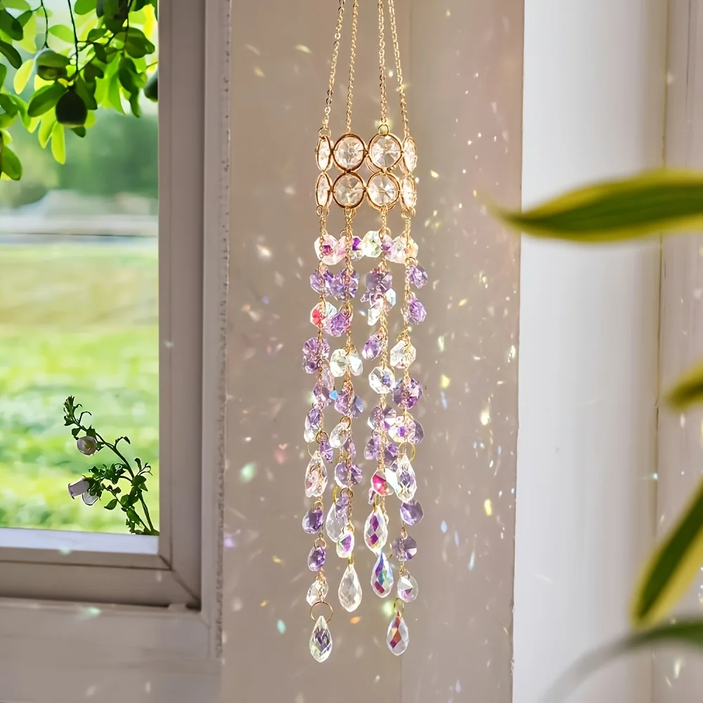 Suspend Suncatcher Crystal Chakra Windowsill Garden Decoration Sun Catcher Rainbow Maker Stained Glass Outdoor Decoration Gifts