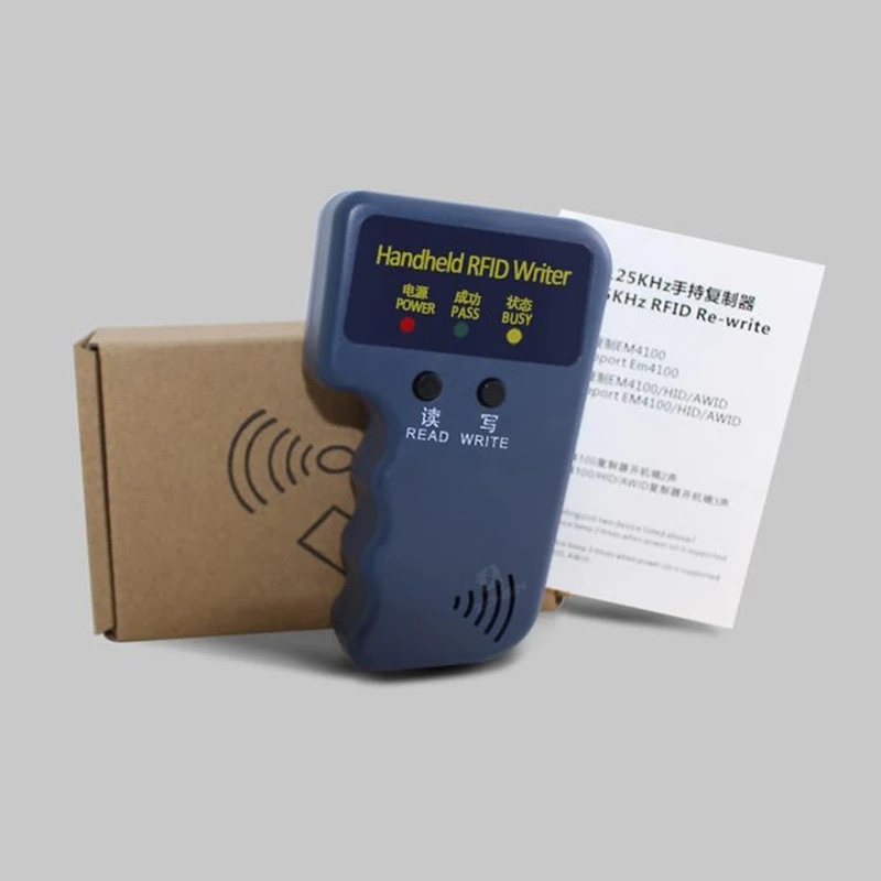 125Khz Proximity ID Duplicator For HID, AWID, Paradoxcards/Keyfobs, Handheld RFID Writer, 5 Writable Key Fobs