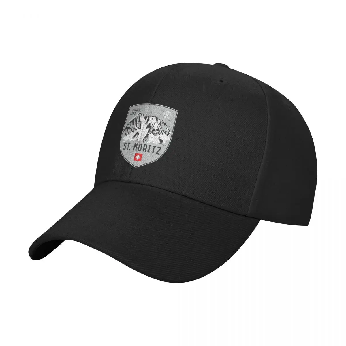 St. Moritz Switzerland Emblem Baseball Cap black Sunhat Brand Man cap Men's Women's