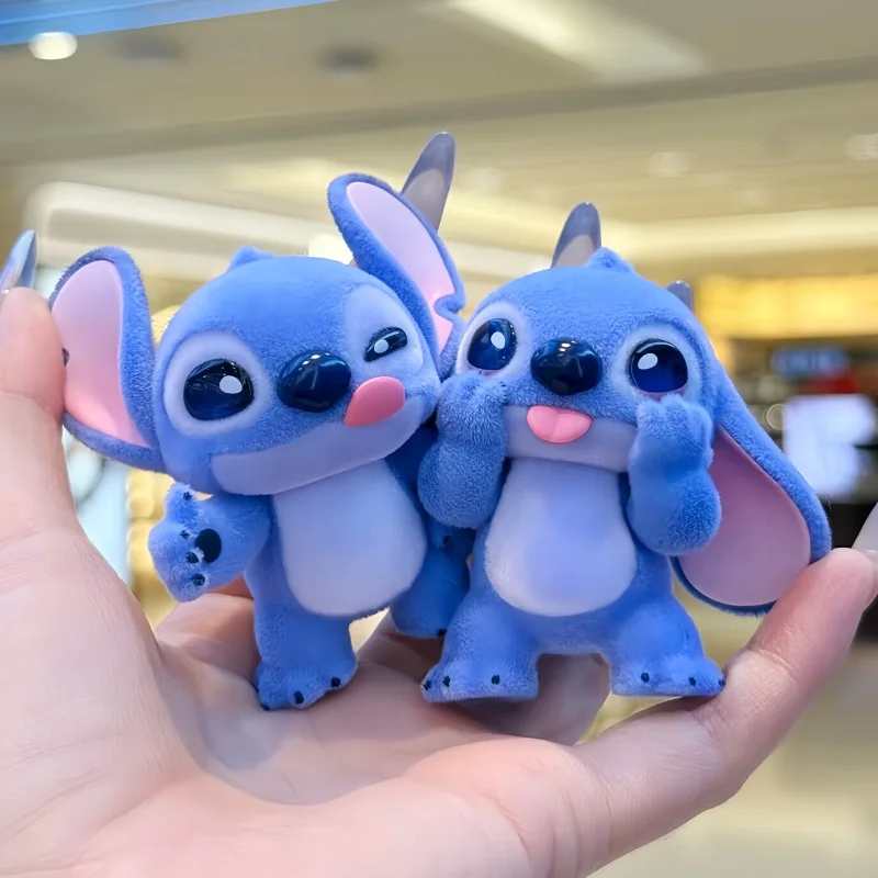 

New TOPTOY Disney Stitch Blind Box Emoji Series Flocked Collectible Figurine Trendy Toy Desktop Decoration Home Decor Adult Gift