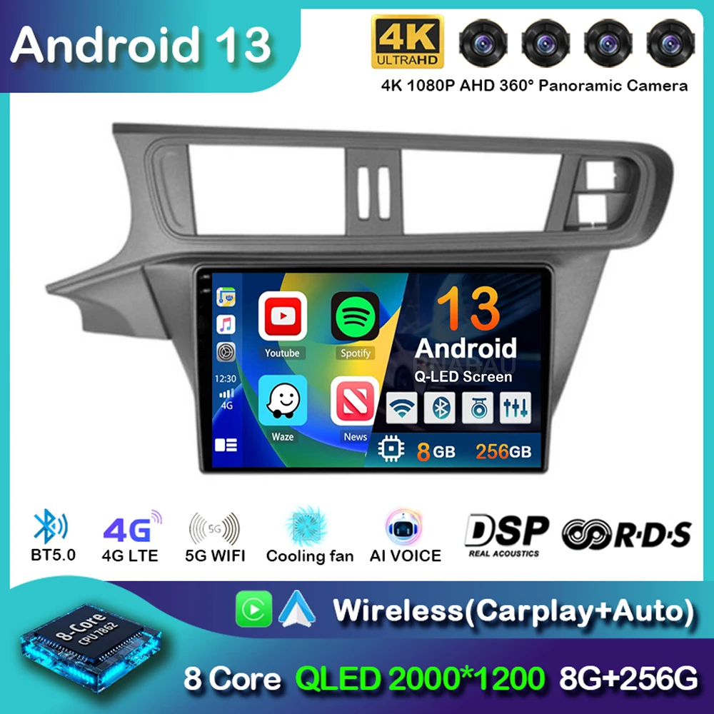 

Android 13 Carplay Auto For Citroen C3-XR 2010-2018 Car Radio Multimedia Video Player Navigation GPS Stereo Head Unit Wifi+4G BT