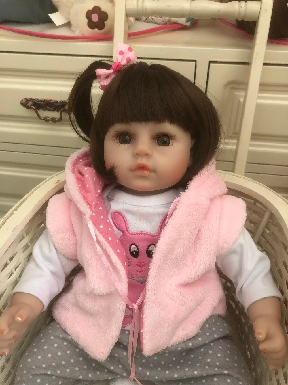 

Bebe 48CM bebe doll reborn baby doll Handmade Silicone adorable reborn toddler Bonecas girl kid menina de silicone doll surprice