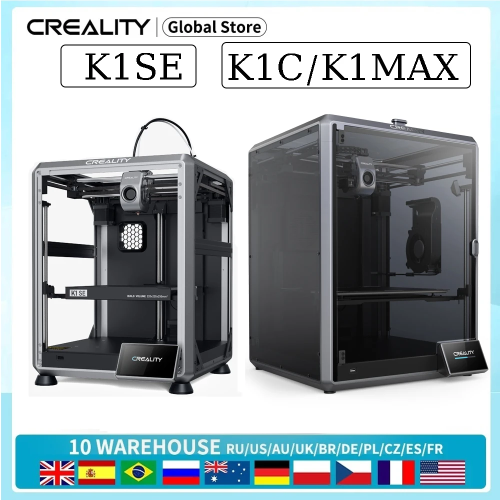 CREALITY K1SE/K1C/ K1MAX Printer Printer 600mm/s High-Speed Printing Super Sensing AI LIDAR 32mm³/s Large Flow Powerful Dual Fan