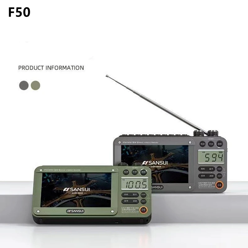 

Portable 4.3inch Screen FM Radio Wireless Bluetooth Speakers Muti-band Retro Radio Receiver MP3 Music Player Support TF Card USB