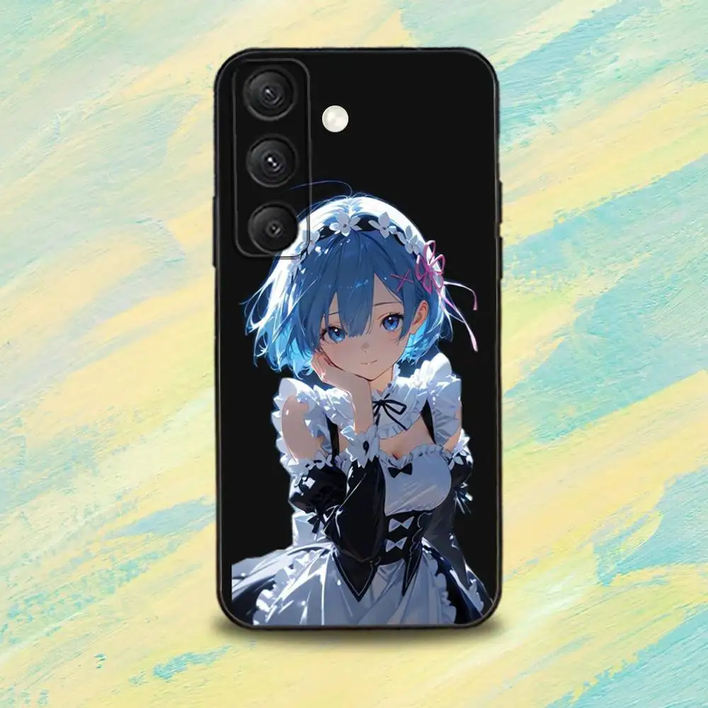 Anime R-Re ZeroS Rem-S Phone Case For Samsung S25,S24,S10,S22,S21,S20,S23,Ultra,Plus,Lite,FE,Soft Silicone Black Cover
