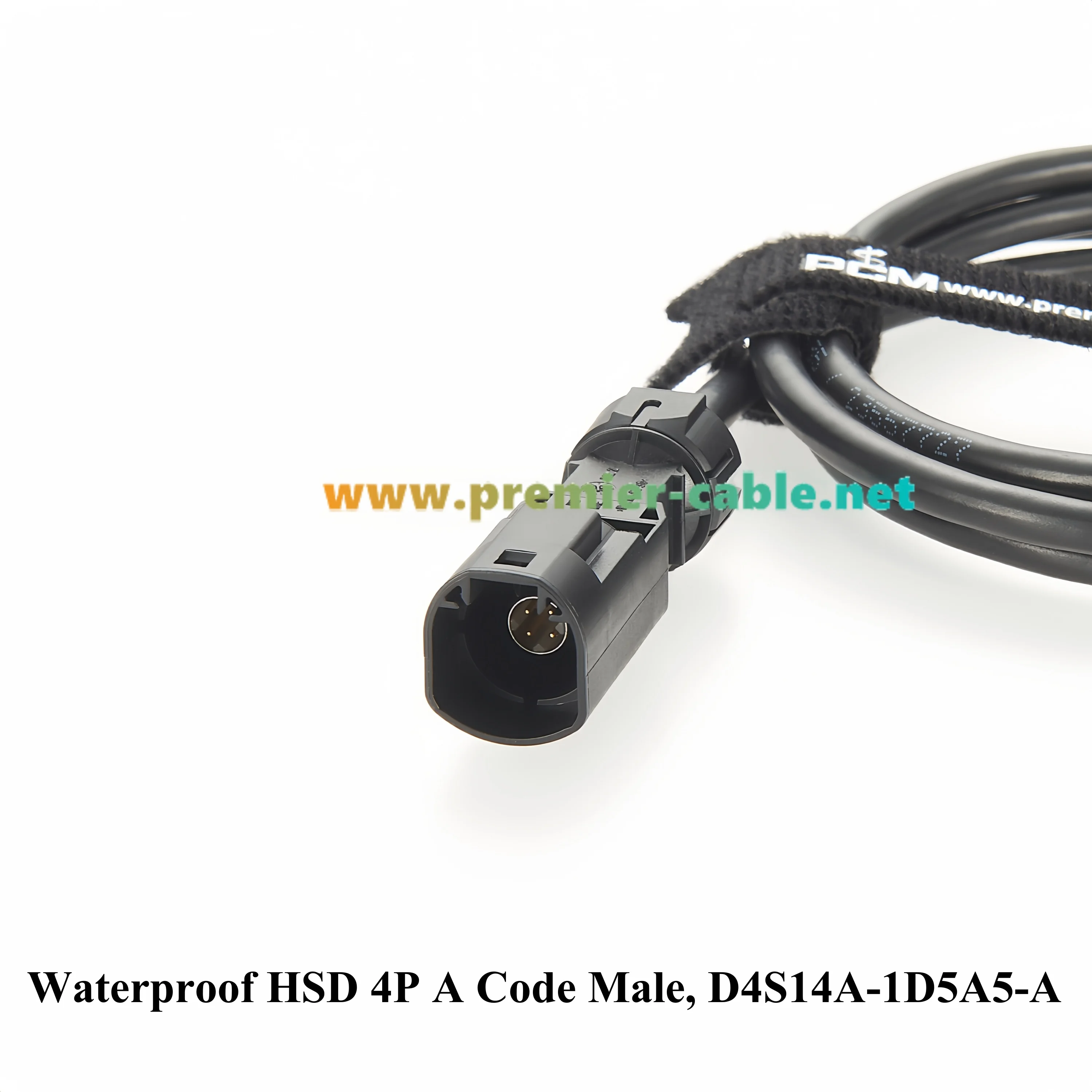 Wasserdichtes HSD-Verlängerungskabel, HSD-Stecker auf -Buchse Funksignalkabel Rosenberger HSD 4P A Code D4S14A-1D5A5-A zu D4K14A-1D5A5-A – Detail 3