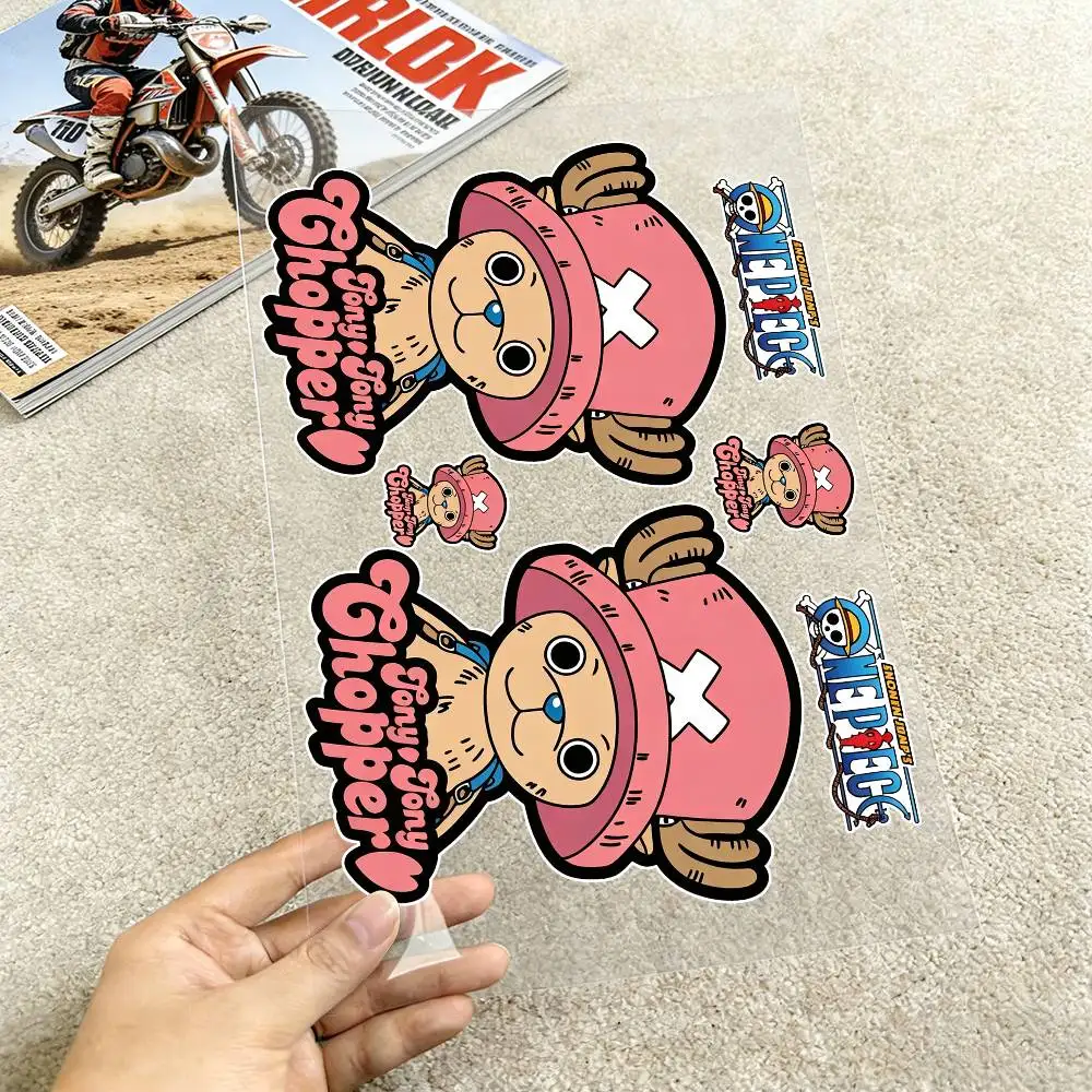 

Monkey D. Luffy one piece Reflective motorcycle stickers, 3M safety warning at night in the dark scooter helmets