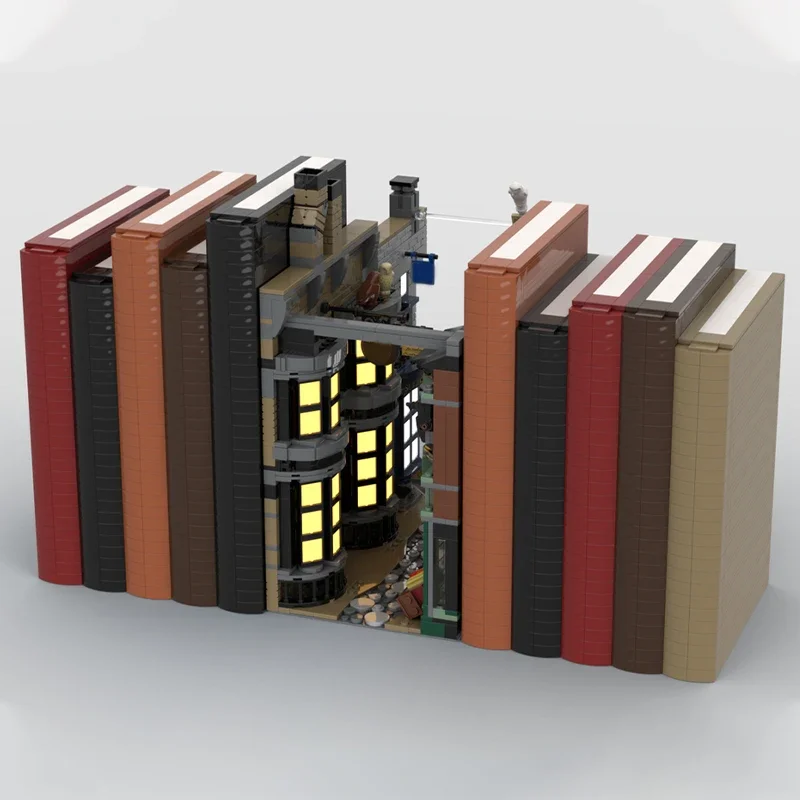 3352pcs MOC Diagon Alley (bookstand Style) Building Bricks Model Bricks Assembled Toys Children's Holiday Gifts