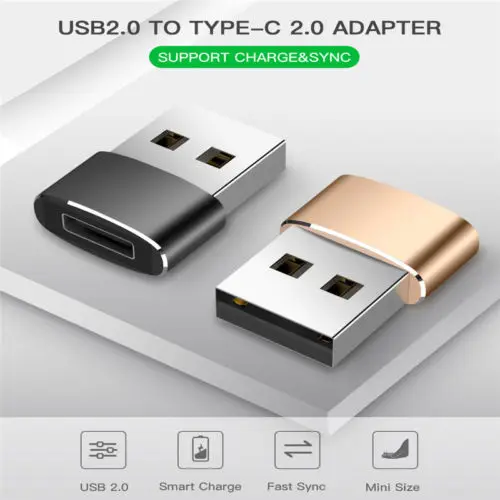 محول USB-C ذكر من النوع C إلى USB 2.0 محول موصل محول بيانات أنثى