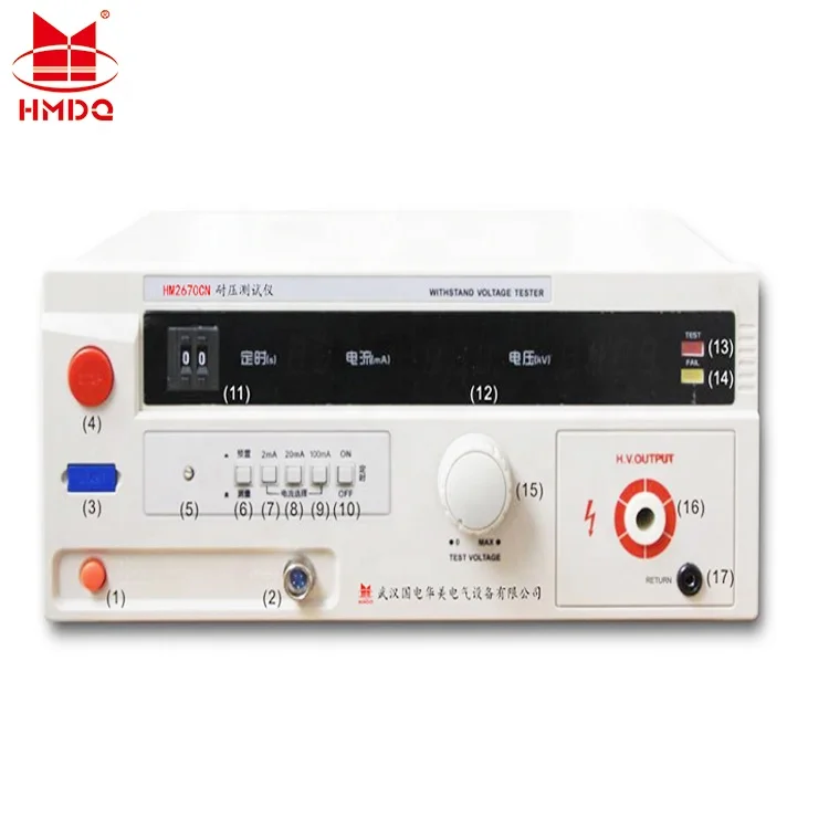

AC/DC Hipot Dielectric Test Set Dielectric Strength Tester High Voltage Breakdown Voltage Tester 5KV Withstanding Voltage Tester