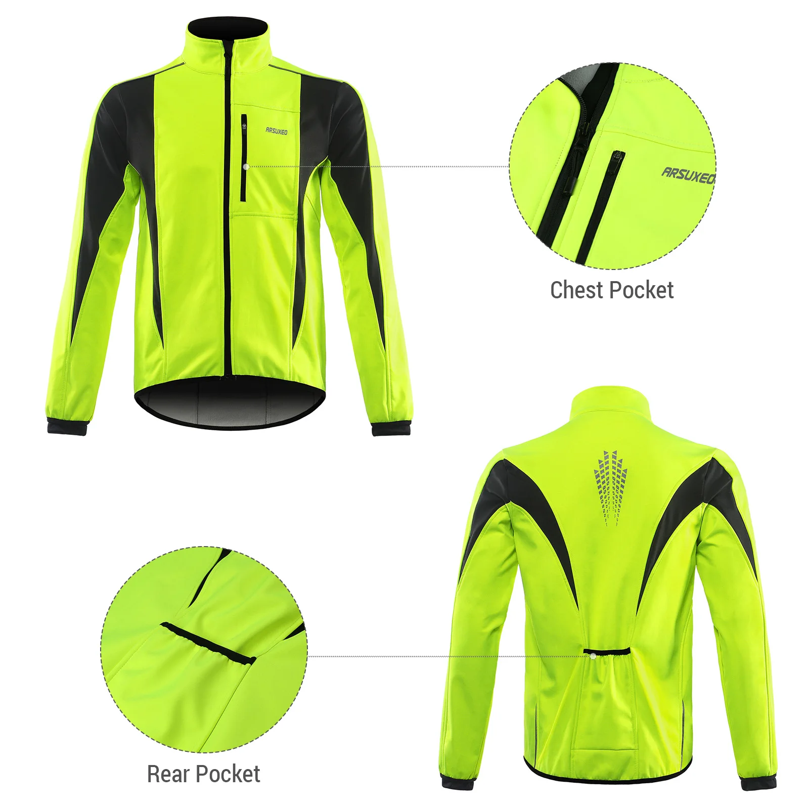 Winter Warm UP Cycling Jacket Breathable Bike Outerwear Windproof Waterproof Cycling Jacket