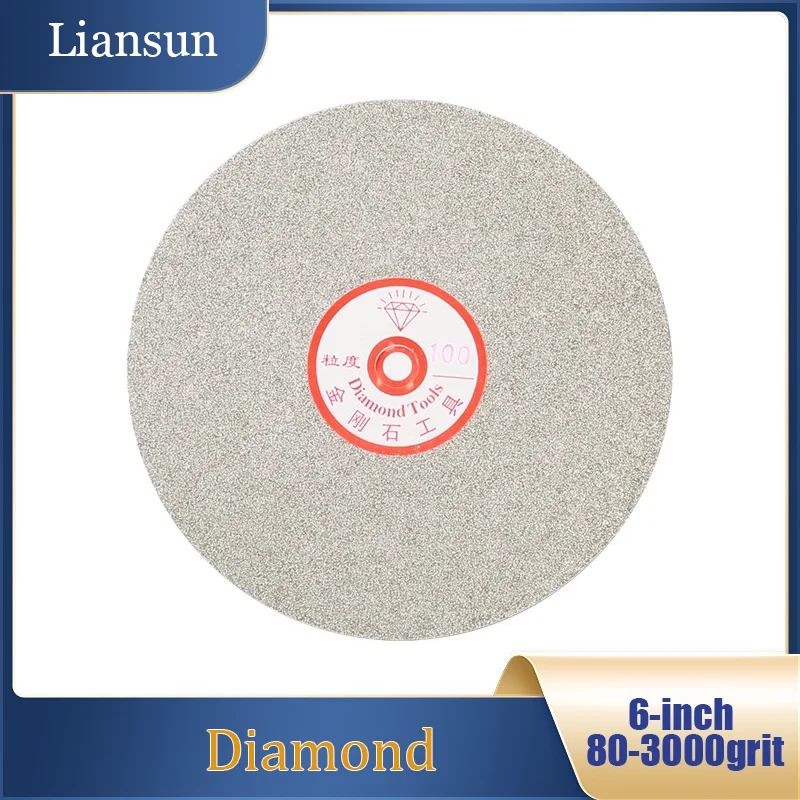 

1Pcs Diamond Grinding Disc 6-inch 80-3000grit Diamond-Coated Flat Grinding Wheel Ceramic Glass Grinding Disc Precision Polishing