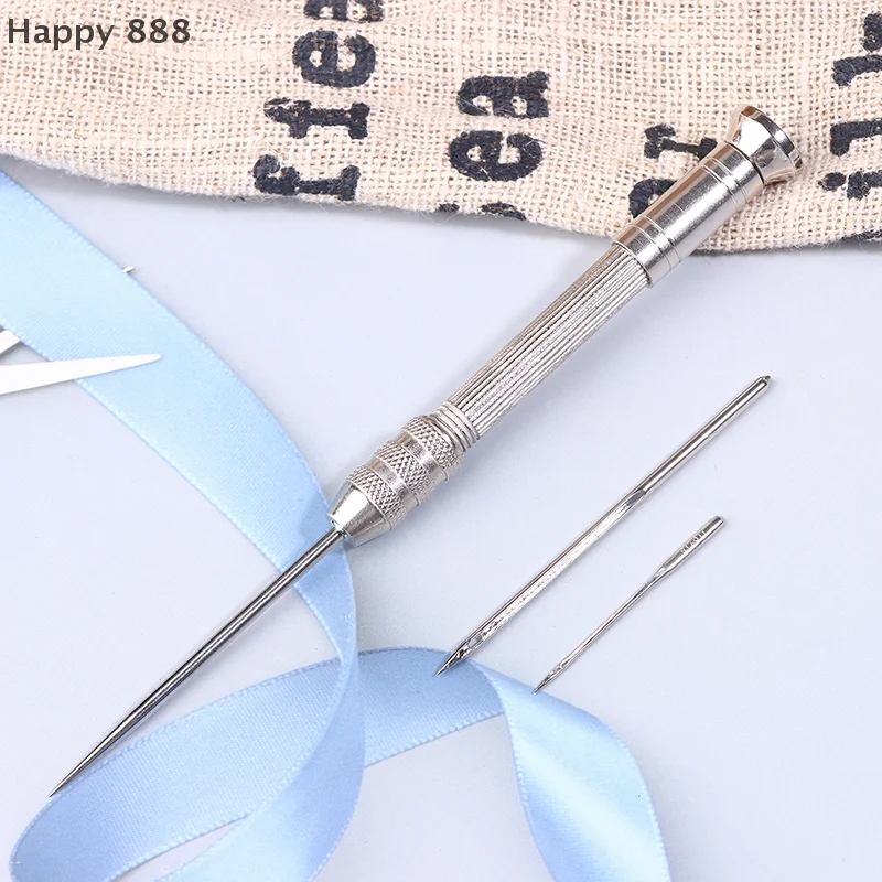 مجموعة الخياطة الجلدية مع إبر قابلة للاستبدال لإصلاح الأحذية والحرف اليدوية