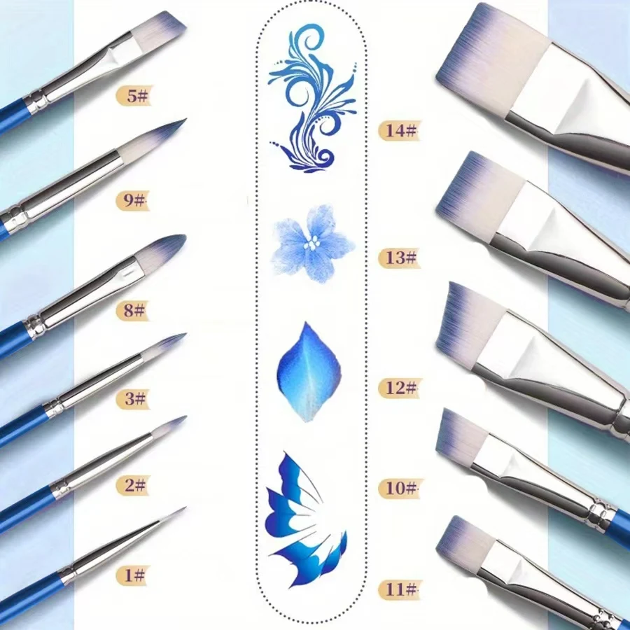 Professionelles Farbpinsel-Set, geeignet für Nagelkunst, Make-up und Malerei, unverzichtbar für Halloween- und Weihnachtsfeiern. – Detail 5