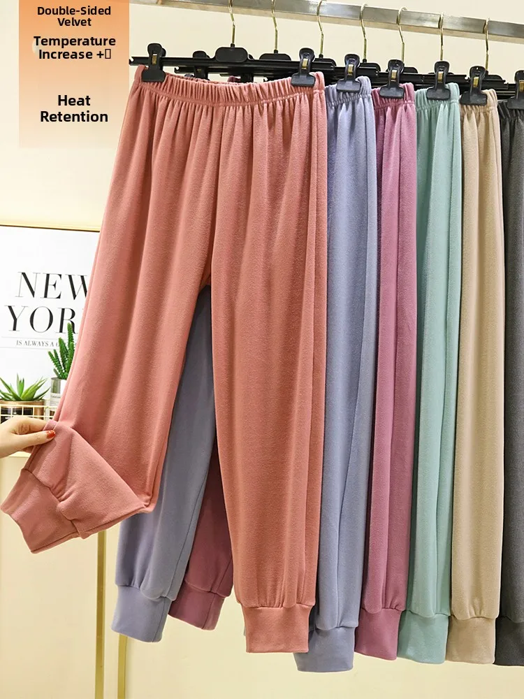 Pantalon taille haute décontracté pour femme, coupe ample, Dervo, couleur, grande taille, pantalon de sport avec Fce, hiver