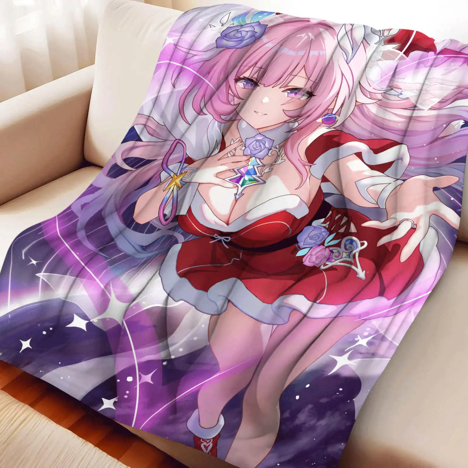 

Honkai Star Rail фланелевое художественное одеяло диван-кровать офисный чехол четырехсезонное мягкое пушистое одеяло фланелевое одеяло