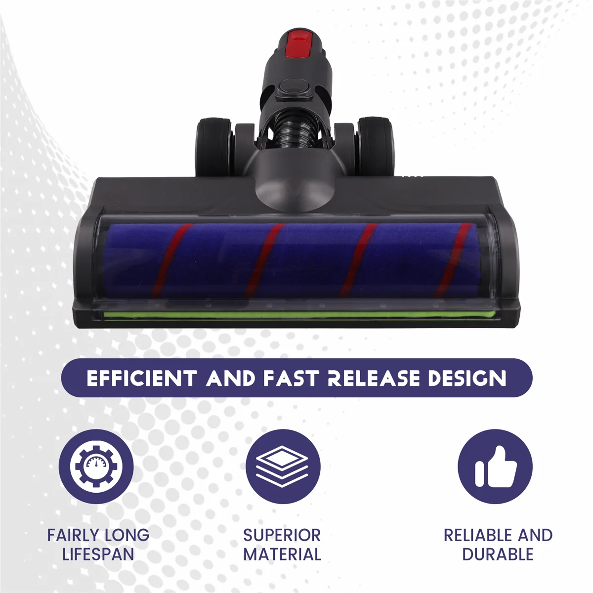 Testina di pulizia per spazzole a rullo morbido per Dyson V7/V8/V10/V11/V15 con luci antipolvere verdi a LED