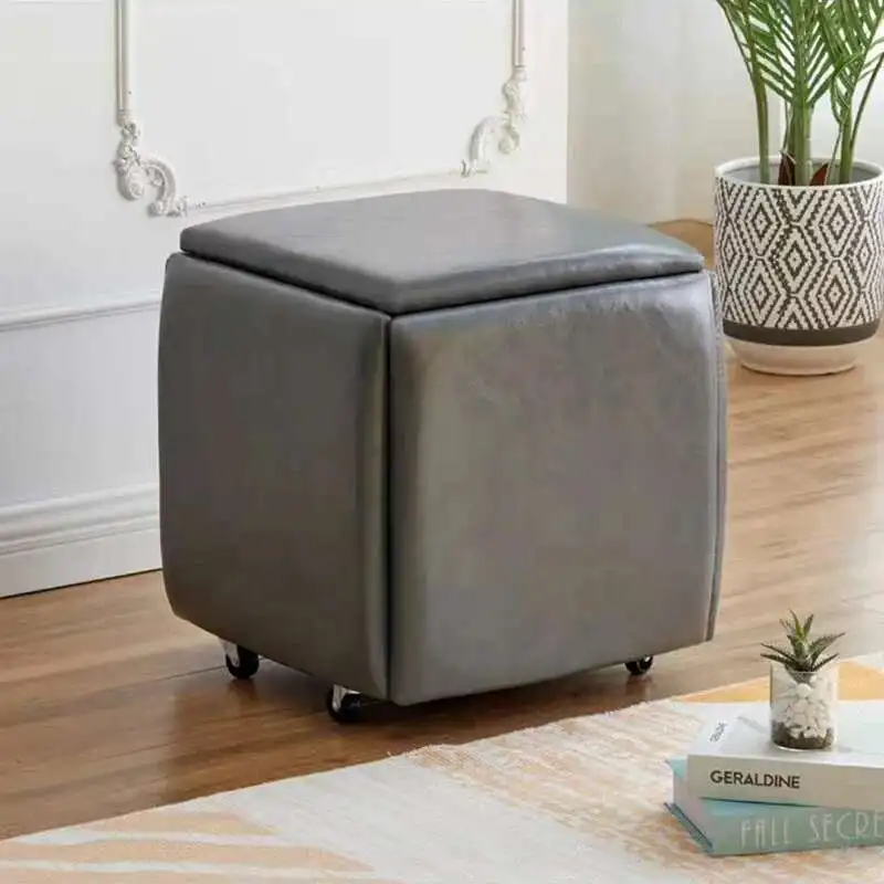 Folding Furniture For Home Chair Rubik's Cube Stool Can Be Stacked Step Stool Sofa Low Stool Chairs For Kitchen Room Ottoman