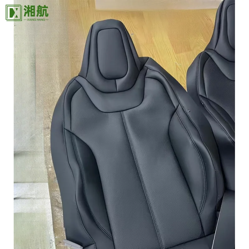 Suitable for Tesla Model S Black Nappa Leather Full Replacement Car Seat Cover