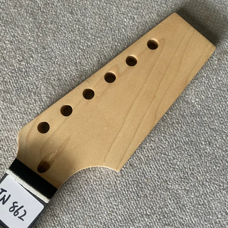 In862 cabeçote sem cortes 6 cordas st guitarra elétrica pescoço bordo + jacarandá 22 trastes 648mm comprimento das escalas substituir & peças diy inacabadas