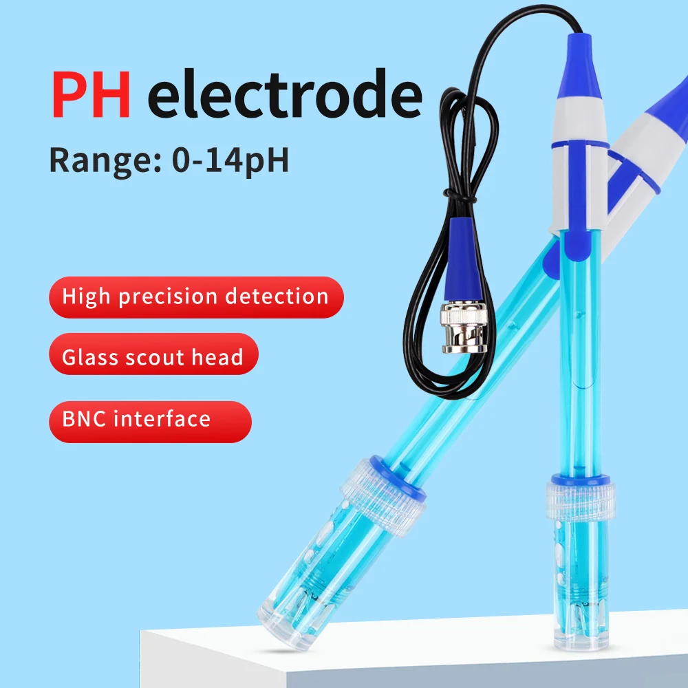 PH Electrode Sensor Probe Factory Industry Experiment Laboratory Pool Water Analyzer PH Meter Tester PH Probe BNC Connector