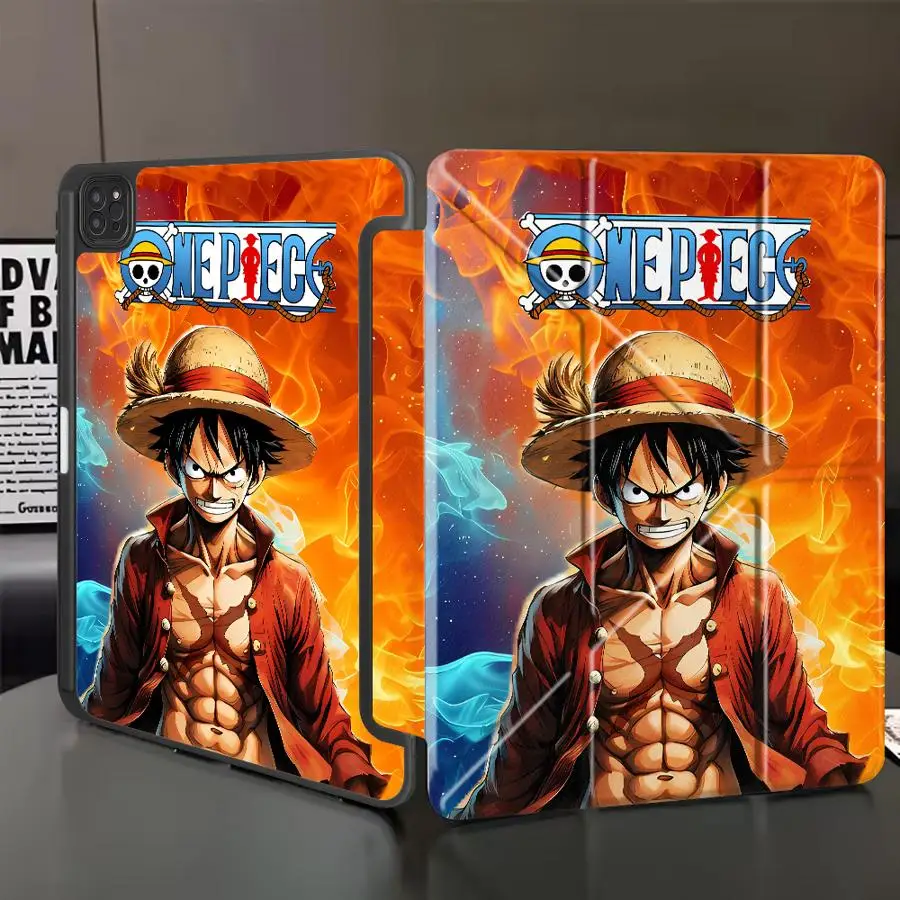 

Чехол-подставка OneS P-ieceS Luffys для планшетов iPad Air 4, 5, M3, M2, 1, 2, M4, 11 дюймов, Pro 11-го, 10-го, 9-го, 8-го, 7-го поколений, 12.9 дюймов Pro 2025