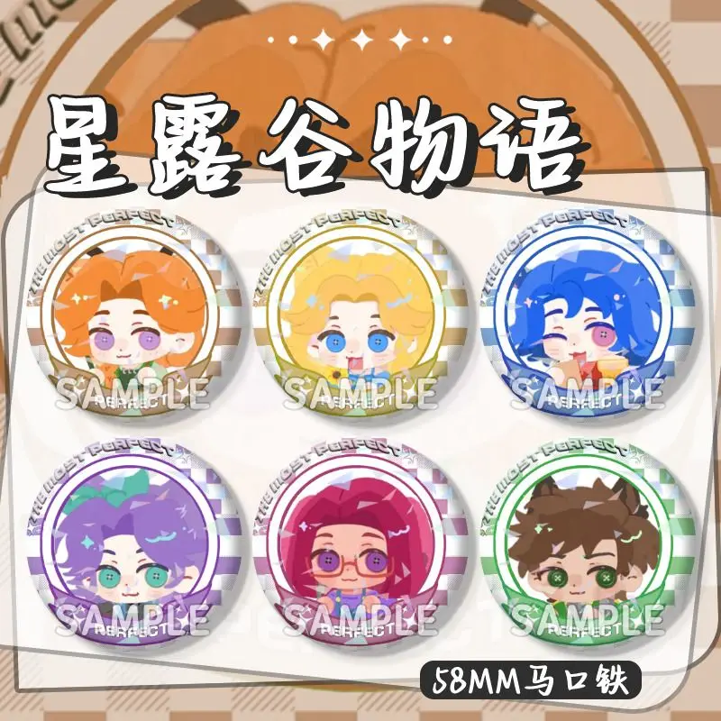 Stardew Valley insignias de Anime Pins Sebastian Haley Samson Harvey broche de mujer Cosplay broches de dibujos animados de moda para accesorios de bolso
