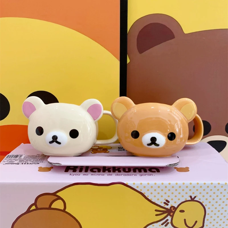 Rilakkuma Mini Ceramic Mug 150ml Two Colors Coffee Milk Cup Thick Insulated Wall Microwave Safe Gift