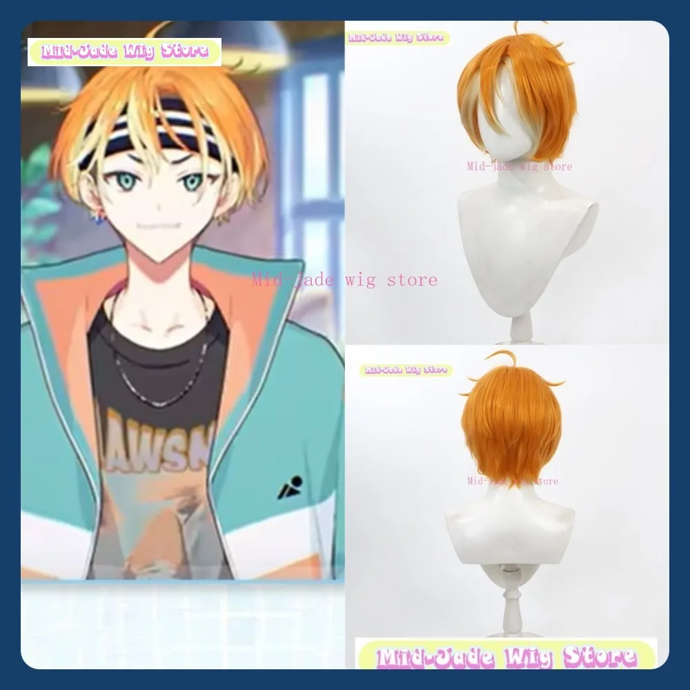 

Mid-jade Wig Store 18TRIP Akuta Isotake Cosplay Wig Anime Game Role Playing Synthetic Hair Halloween Party