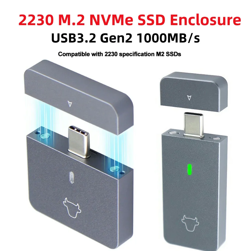 Корпус для жесткого диска M.2 NVMe 2230, корпус для внешнего SSD-диска