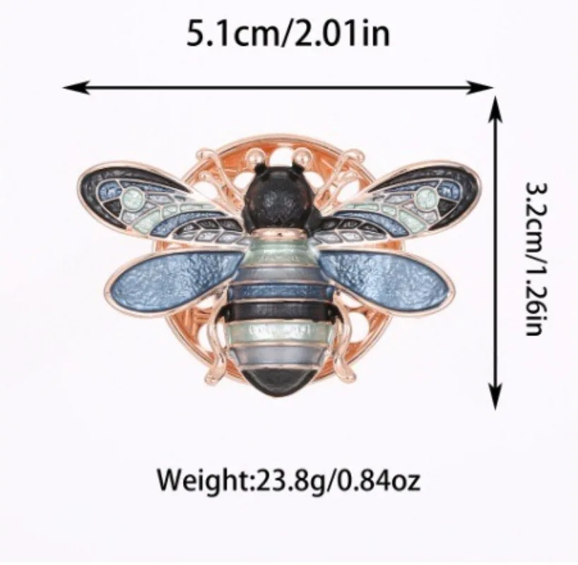 New Enamel Bee Magnetic Suction Brooch Women Cute Little Bees, Multifunctional Pins Head Scarf Accessories
