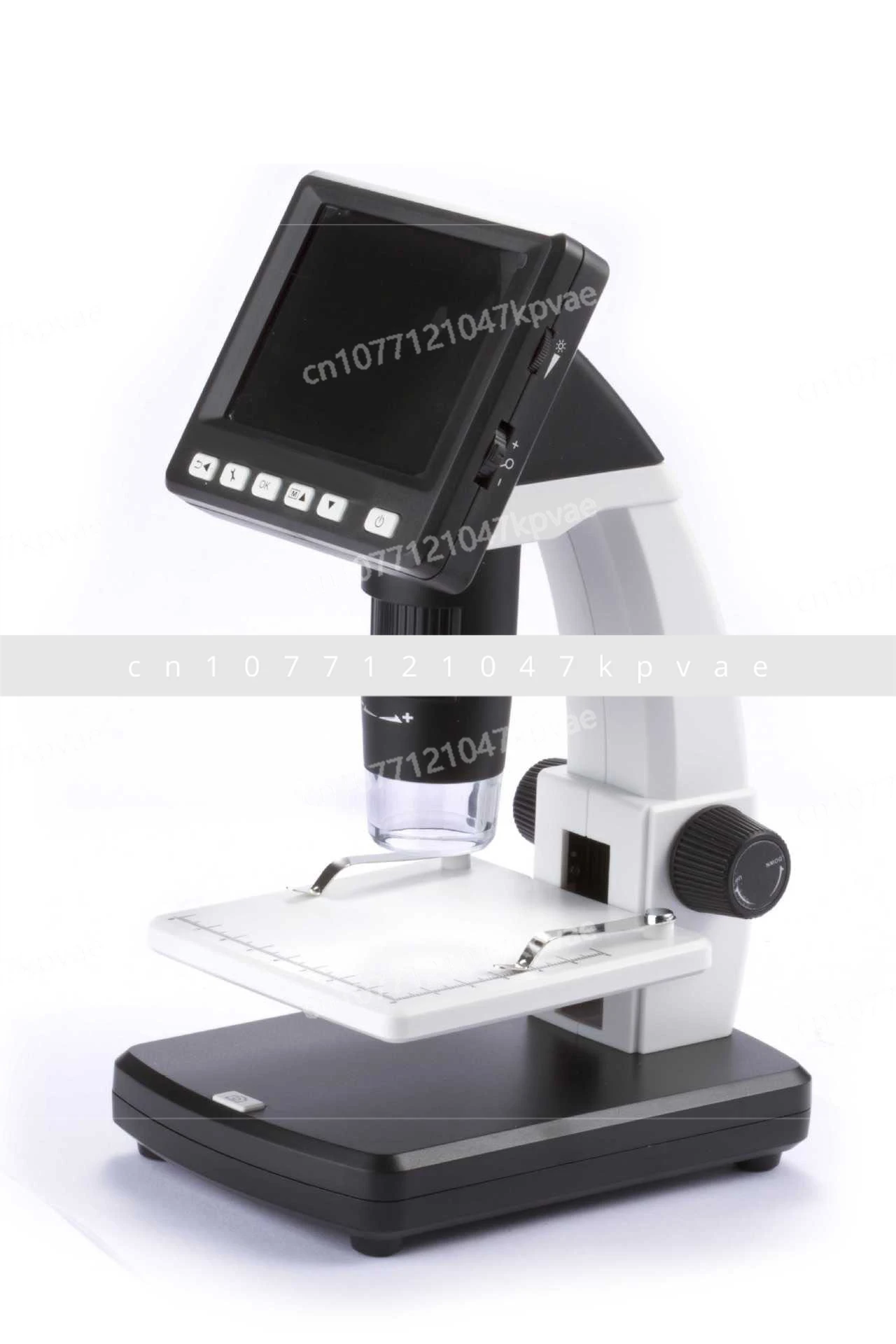 

10-300X Up To 1200 Times Magnification 5M Resolution Measurement Memory Card Vertical Desktop 3.5-inch LCD Digital Microscope