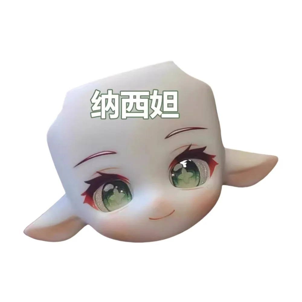 Nahida Ob11 Face with Eyeball, GSC Hair Clay Man Face Genshin Impact Opened Eyes Faceplate Handmade DIY Doll Accessories