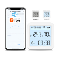 WIFI Temperature Humidity Sensor Tuya APP Hygrometer Thermometer Backlight Smart Life Support Alexa Google Assistant