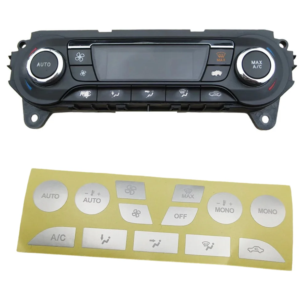 Button Face Repair Decal for Ford Focus 99-05 HVAC Interface with Uniform Adhesion and Illuminated Character Support