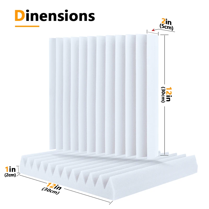Sound Proof Decorative Wall Panels 6/12/24 Pcs,Bedroom Design Insulating Acoustic Sponge Wall Noise Canceling Proof Padding