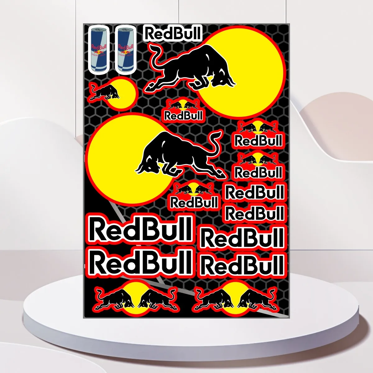 ريد بول شعار دراجة نارية ملصق خزان خوذة الدراجة مائي لياماها هوندا سوزوكي كاواساكي KTM