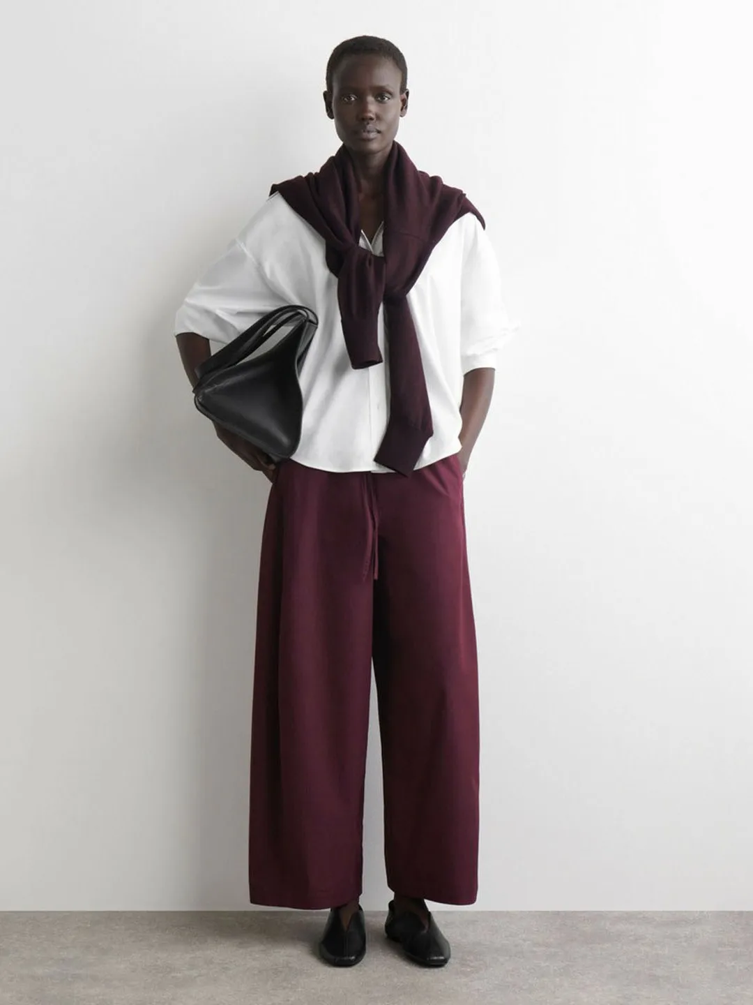 

Женские повседневные брюки с высокой талией, эластичным поясом и завязками, белые, длинные, весенняя новинка