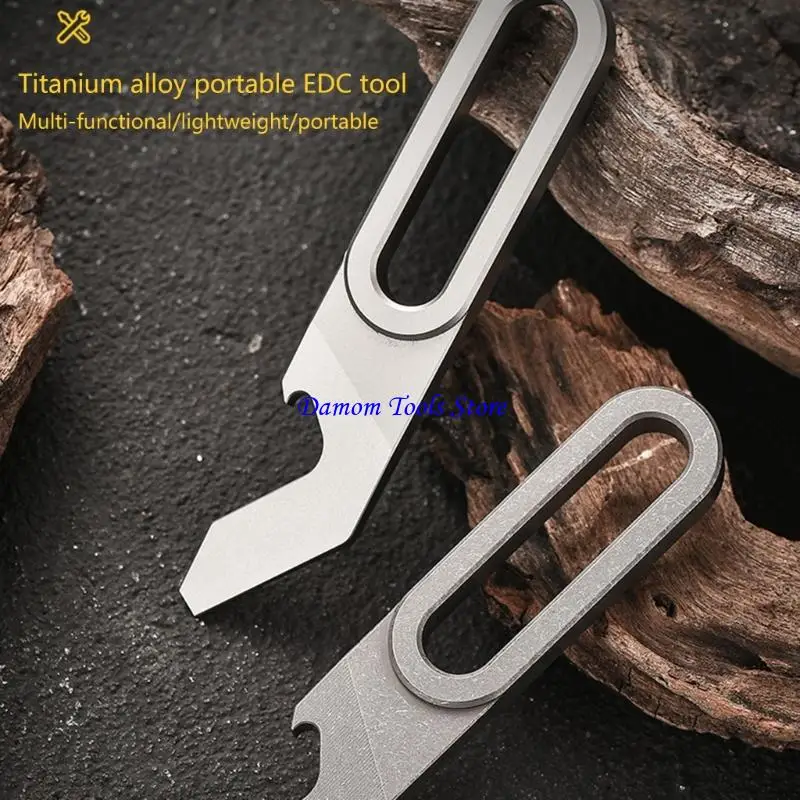 57BE Ultraportable Outdoor Camping Hiking Accessory Combining Bottle Opener Pry Tool Lifter And Keychain Functionality