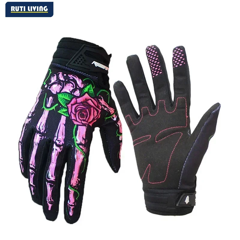 Outdoor Bicycle Riding Gloves Spring Autumn Bicycle Gloves Ghost Claws Full Finger Anti-slip Motorcycle Bicycle Glove