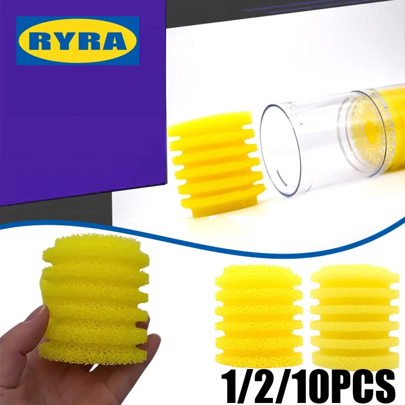 

Yellow Aquarium Fish Tank Filter Built In Element Cotton Core Sponge Replacement Cotton Core Water Pump Filter