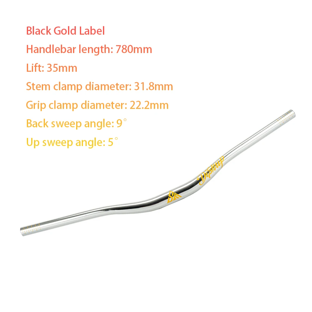 DISRUP 780/800mm mountainbike stuur, 31,8/35mm diameter, aluminium stuur voor downhill fietsen en off-road trails