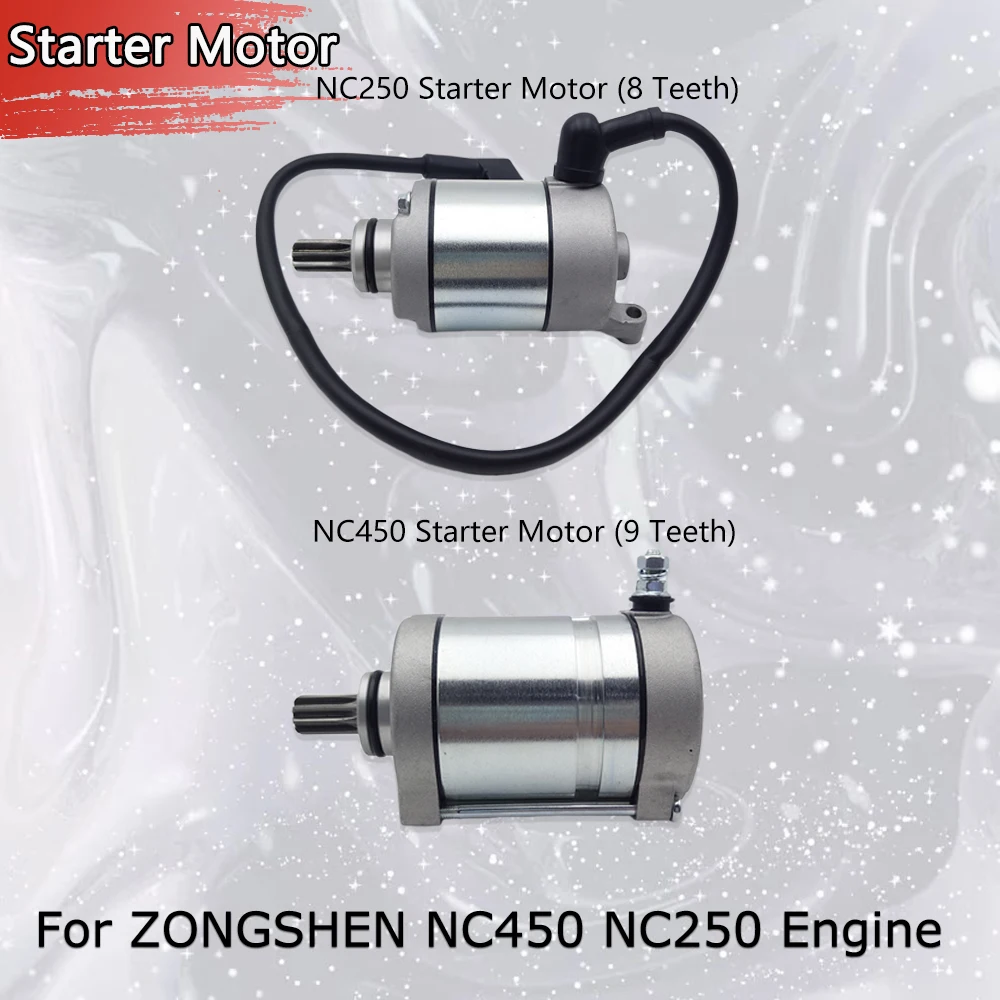 OTOM For ZONGSHEN Starter Motor Motorcycle Electrical Start Engine NC450 9T ZS194MQ NC250 8T 12V Start Motor KAYO K6 BSE J5 RX3