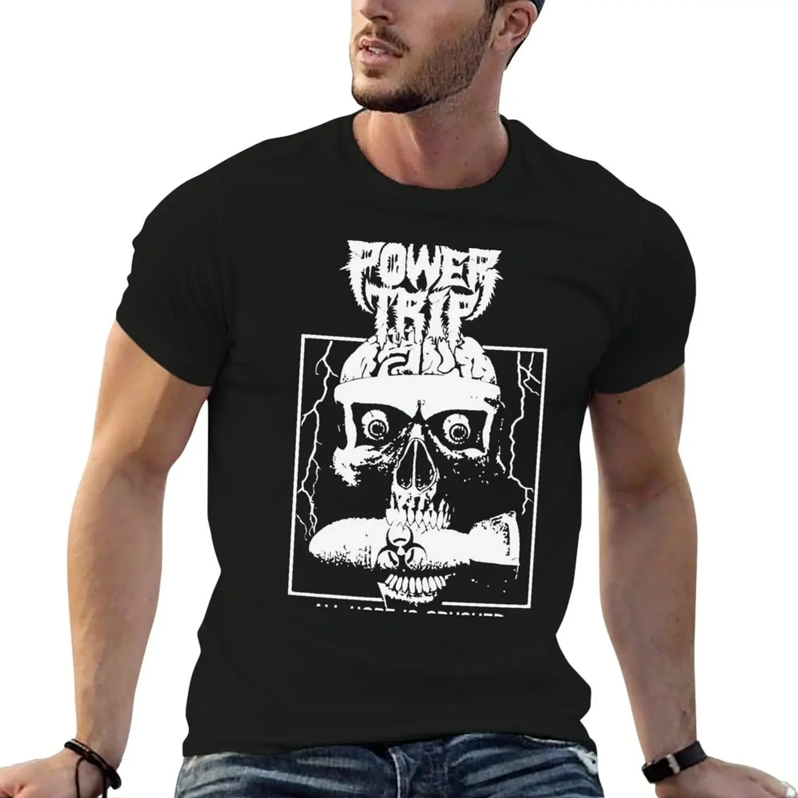 

Power Trip Merch Hope Is Crushed Skull T-Shirt clothes Luxury man sweat luxury designer men t shirt