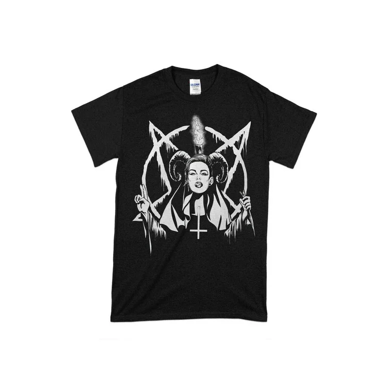 Horror Unholy Nun T-Shirt Men Women  O-Neck  Summer Printed Casual Streetwear Graphic Unisex TeesCasual Comfort Breathable