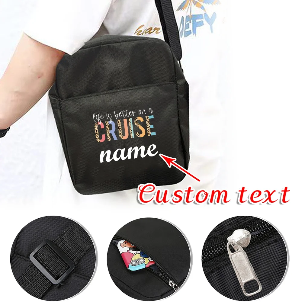 

Customized Name Single Shoulder Bag Large Capacity Messenger Bags Outdoor Casual Crossbody Bag High-quality Women Storage Pack