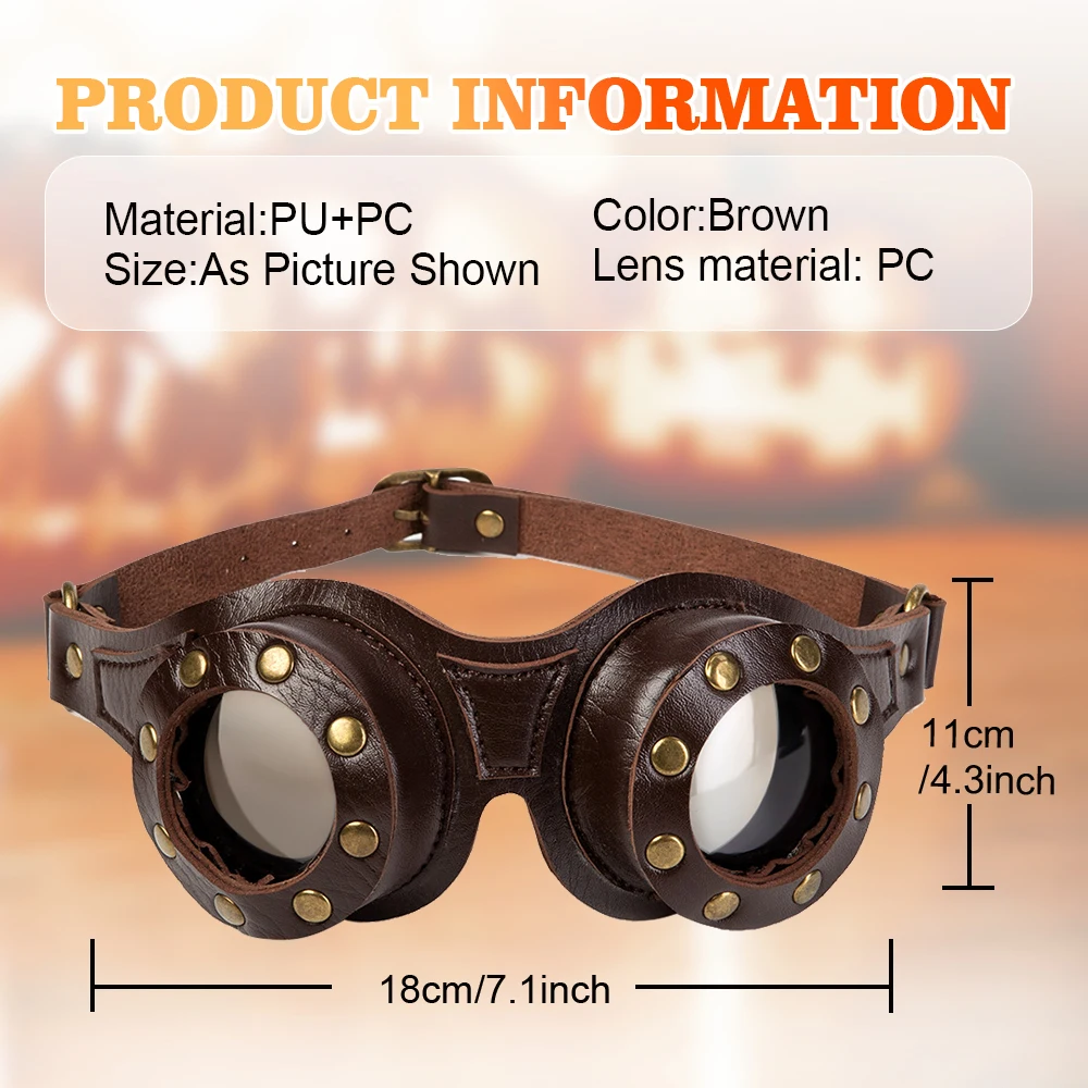 New European and American Halloween COSPLAY Steampunk Industrial Retro Goggles Gothic Windshields Outdoor Accessories