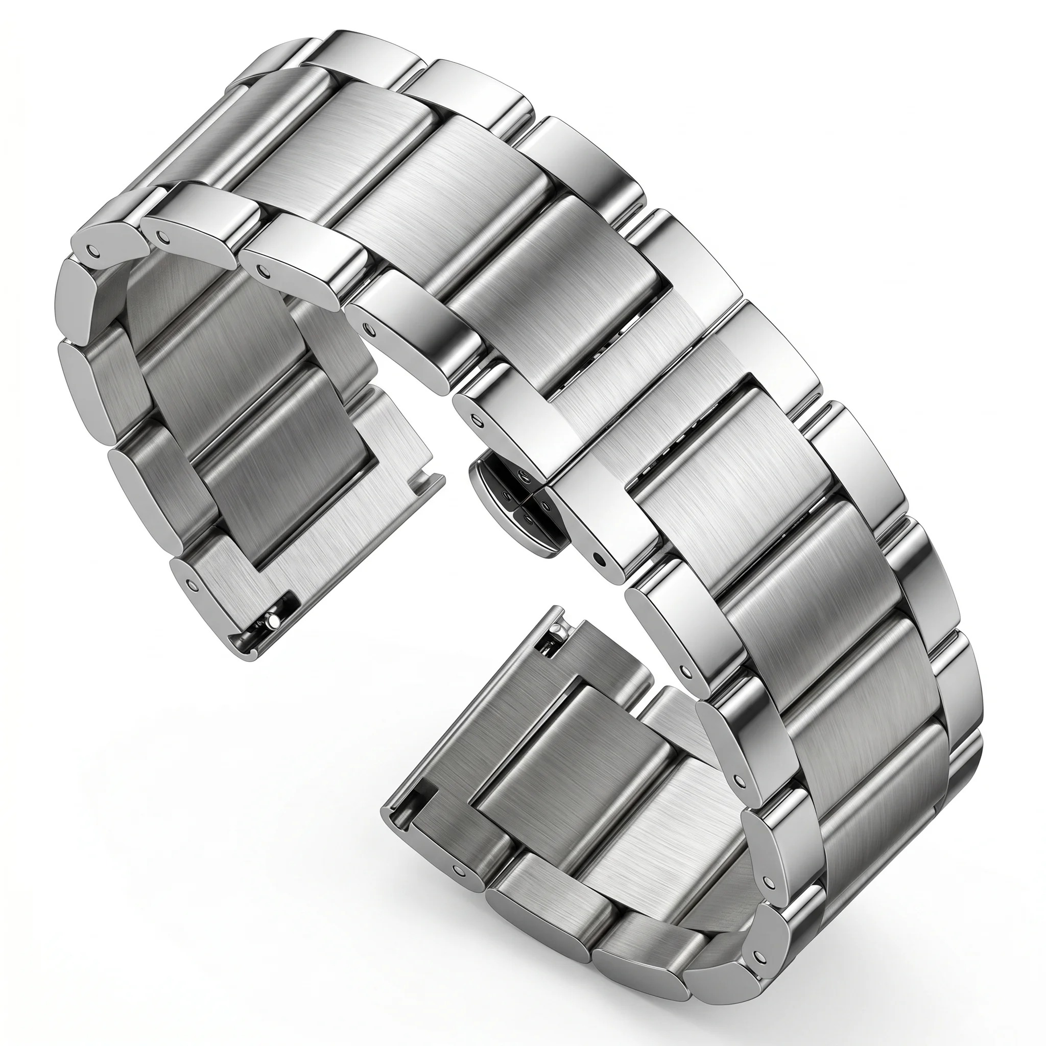 Stainless Steel Watch Band Bracelet 18 20 21 22 23 24mm Women Men Solid Metal Wristband Replacement Strap Accessories With Tool